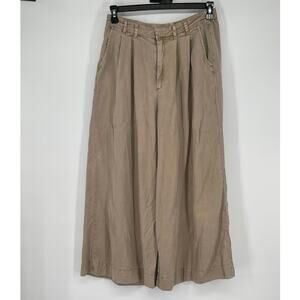 Young Fabulous & Broke 100% Tencel Wode Leg Crop Pants Size Large Boho Lagenlook